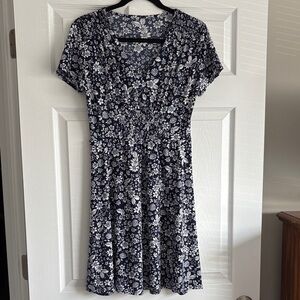 Maggy London Navy and White Floral Dress